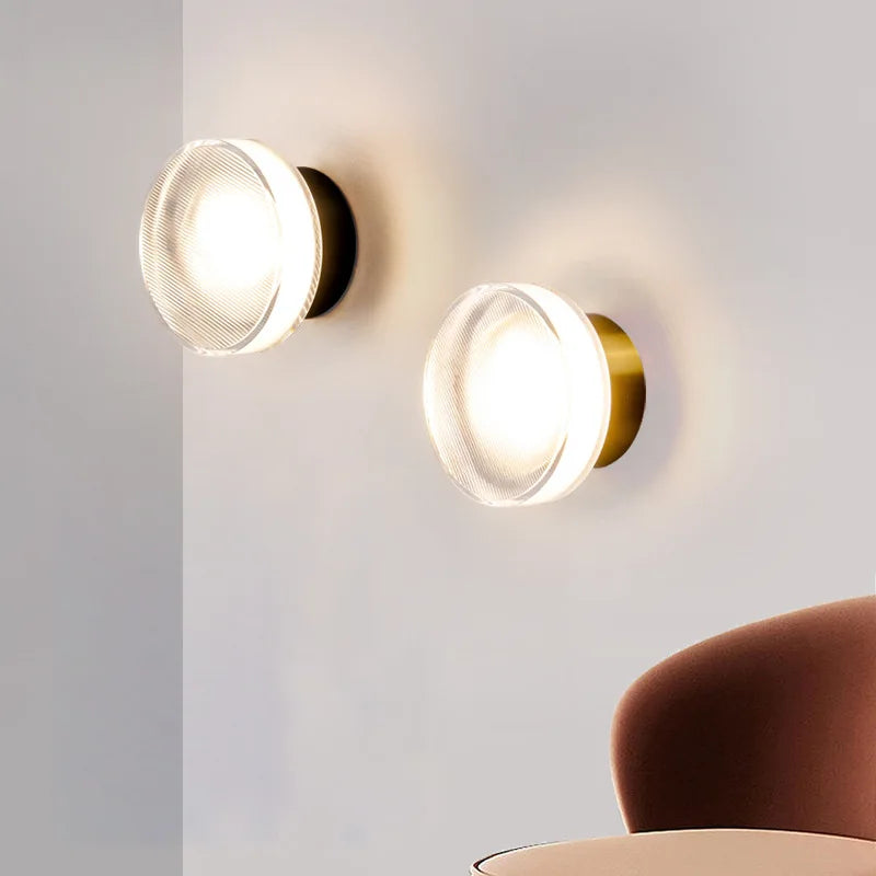 APPLIQUE MURALE RONDE MODERNE LED SALON ALLÉE COULOIR CHAMBRE
