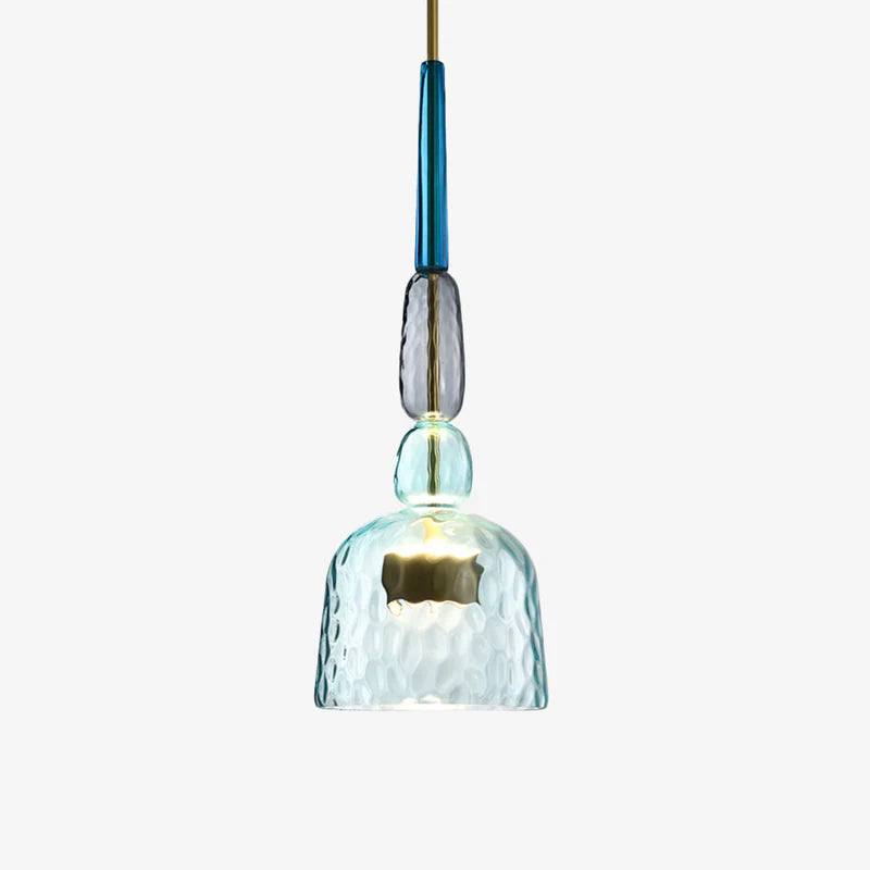 SUSPENSION DESIGN À LED EN VERRE COLORÉ ILLUMY