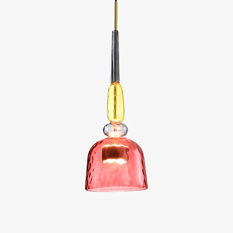 SUSPENSION DESIGN À LED EN VERRE COLORÉ ILLUMY