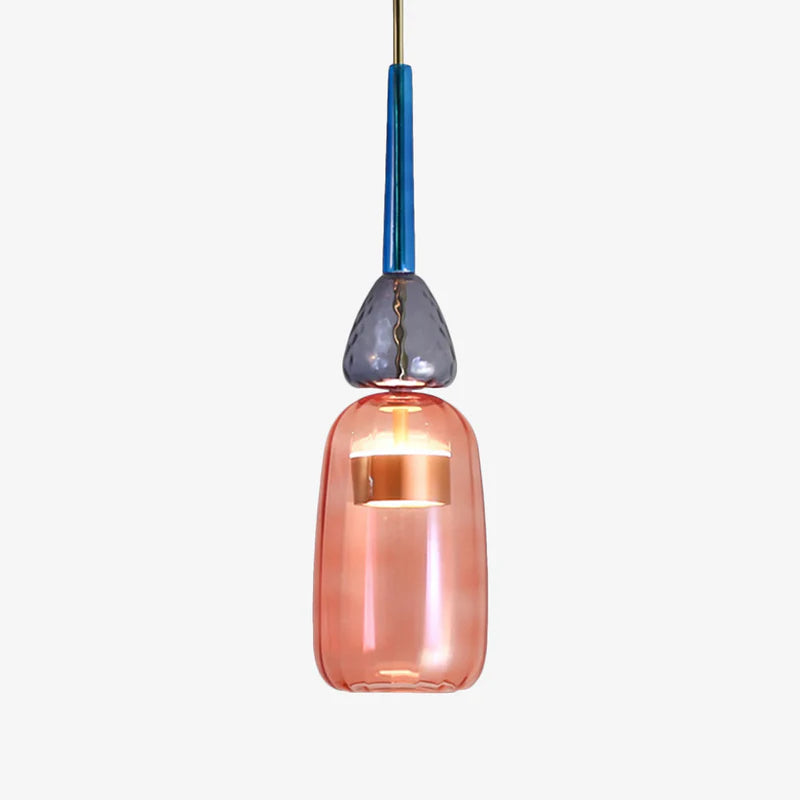 SUSPENSION DESIGN À LED EN VERRE COLORÉ ILLUMY