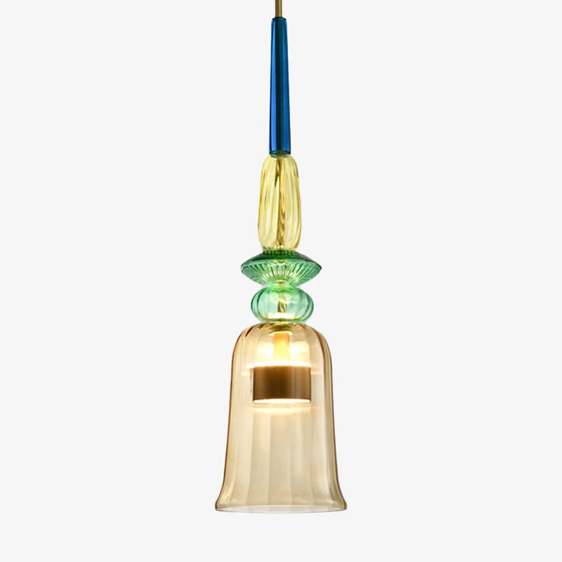SUSPENSION DESIGN À LED EN VERRE COLORÉ ILLUMY