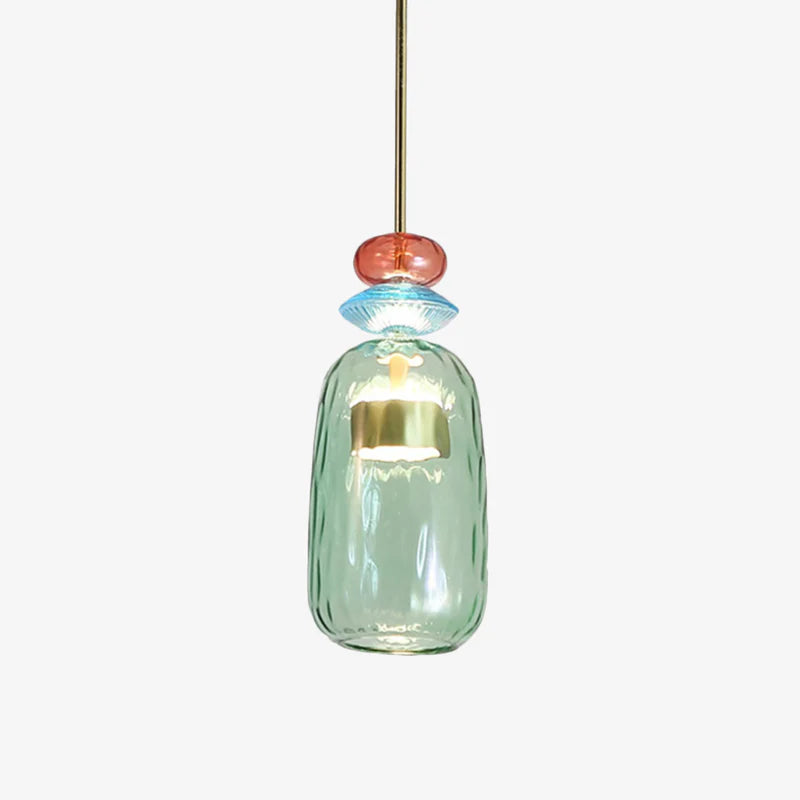 SUSPENSION DESIGN À LED EN VERRE COLORÉ ILLUMY