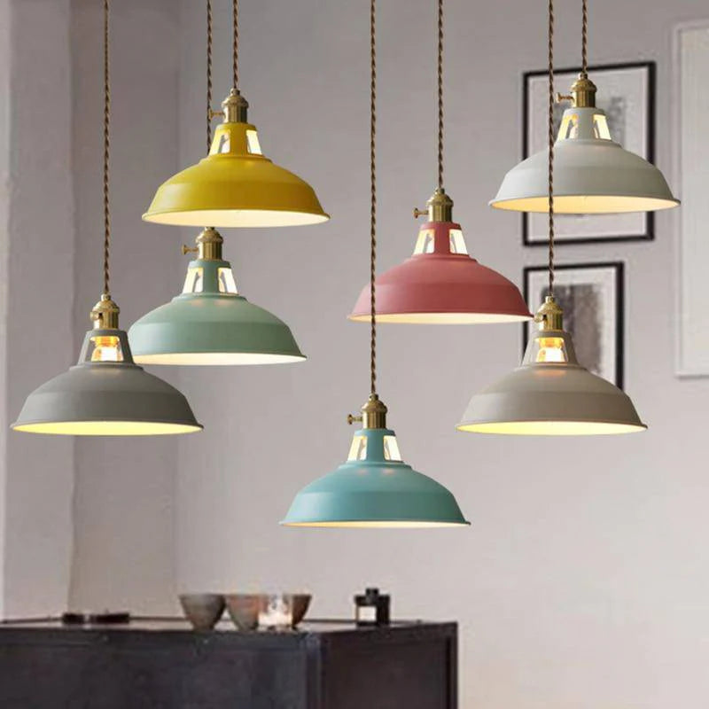 SUSPENSION LED EN MÉTAL COLORÉ LOFT
